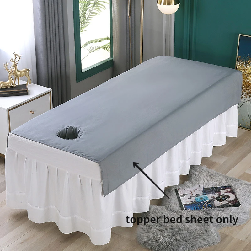 

Skin-friendly Knitted Cotton Beauty Salon Bed Sheets SPA Massage Skin-friendly Bed Table Cover Sheet for Salon Barbershop