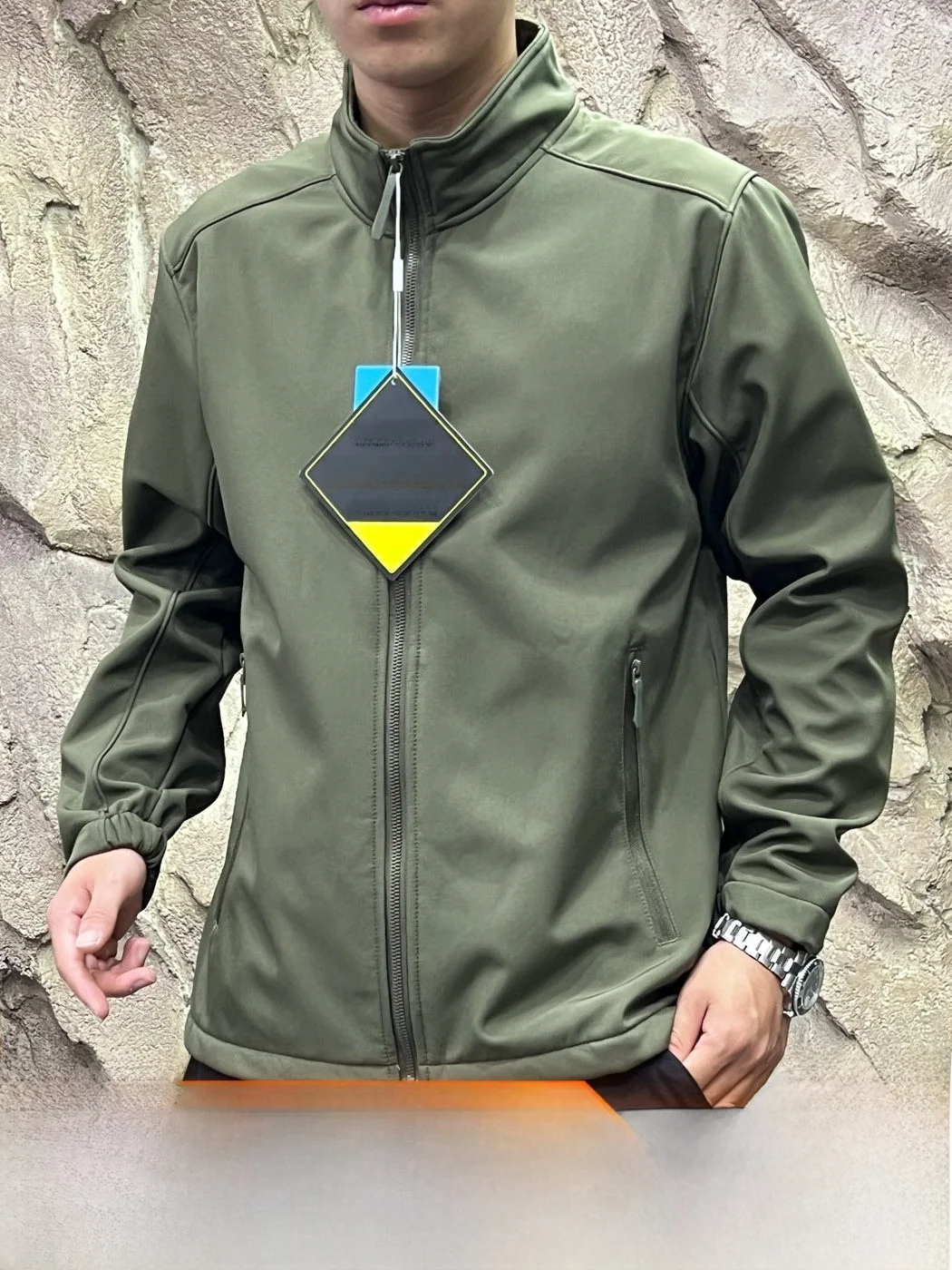 Men's Fleece Lined Stand Collar Jacket 3D Tailoring Composite Warm Fleece Autumn Winter Soft  Jacket Trendy Outerwear