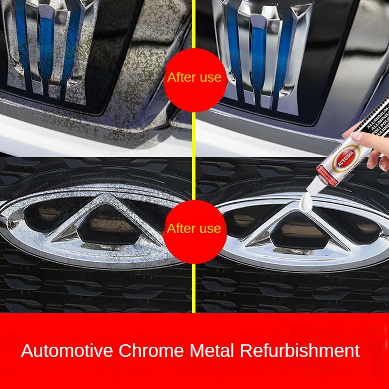 Car Chrome Parts Refurbishment Agent Car Emblem Bright Strip Oxidation Rust Removal Repair Wheel Metal Polishing Restoration Age
