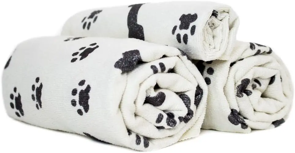 

5-Pack Microfiber Pet Cloths, 16x16 Inches, Soft Terry Drying Cleaning Towels for Small Pets