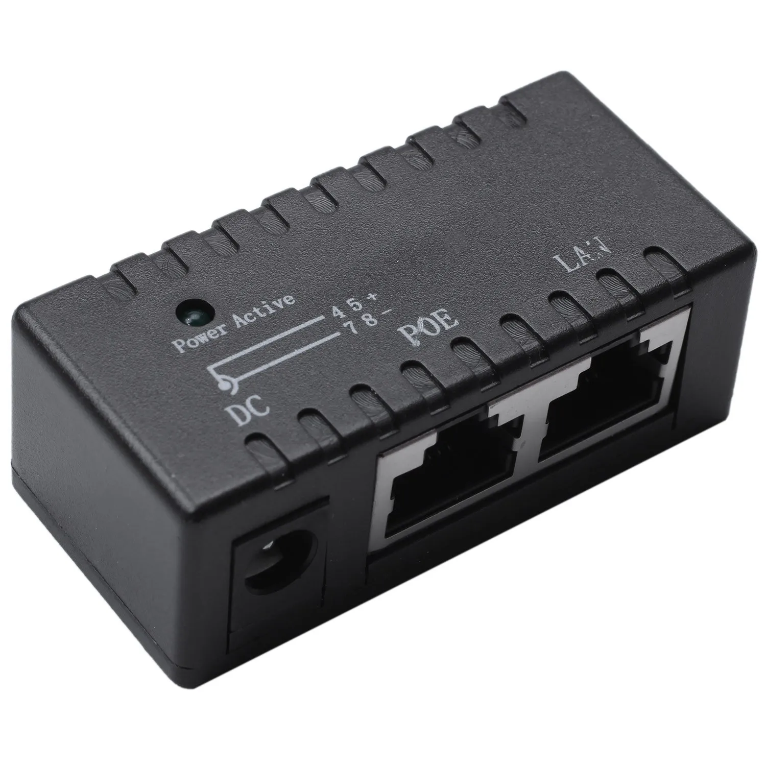 Injector Poe Passivo para Rede IP, Adaptador, Divisor, Conector, Rj45, DC, 5.5mm x 2.1mm Input