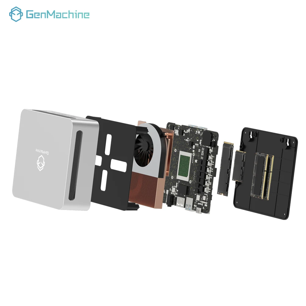 GenMachine جديد AMD Ryzen 7 5800H Win11 كمبيوتر صغير DDR4 Wifi 6 BT 5.2 كمبيوتر ألعاب مكتبي OEM ODM 3 شاشة عرض #1