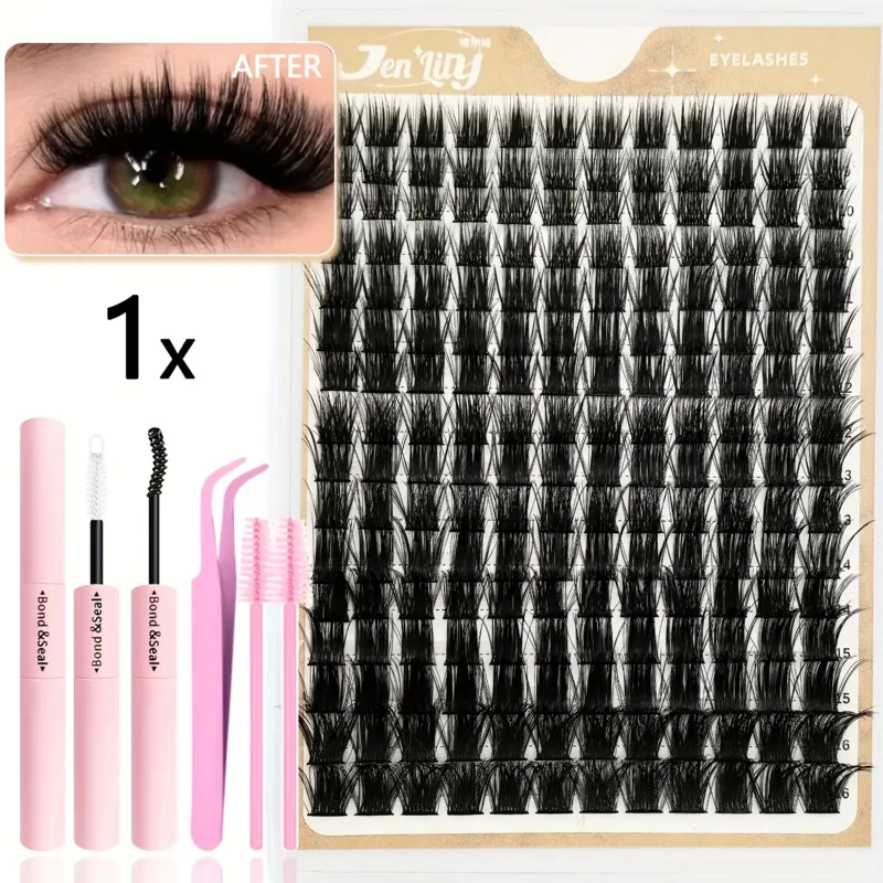 T50 個別まつげクラスターメイクアップツール/10-16mmミックス/メイクアップ用エクステンションキット、再利用可能、コスプレ、つけまつげデイリースタイル