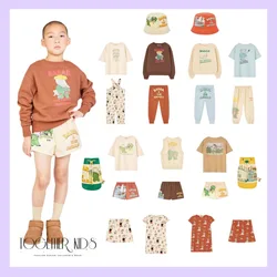 TAO-ropa de elefante de dibujos animados para bebés, camisetas de algodón para niños, monos para niños, sudaderas con capucha para niñas pequeñas, pantalones, trajes, 2024