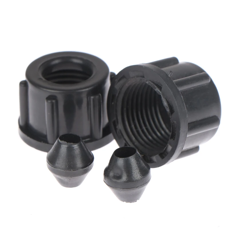 2Sets Agricultural Sprayer Water Pipe Connector Spray Tube Connector Nut Pipe Plug Water Pipe Accessories