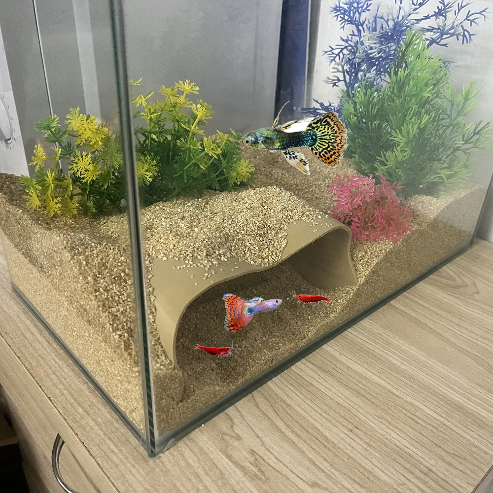 

Aquarium Underground Natural Cave For Aquatic Pets To Breed, Play AndRest
