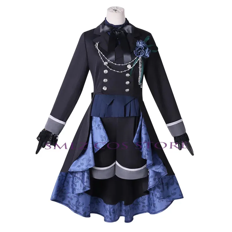 

Cy21 Black Rose Ciel Cosplay Anime Black Butler Ciel Phantomhive Cosplay Costume Man Uniform Hat Suit Halloween Party Play Outfi