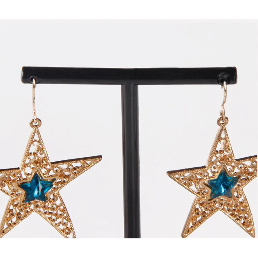 

2 pcs Ear Rings Display Rack T Shape Acrylic Jewelry Organizer Stand For Earrings Necklace Bracelet Key Storage Retail Showcase