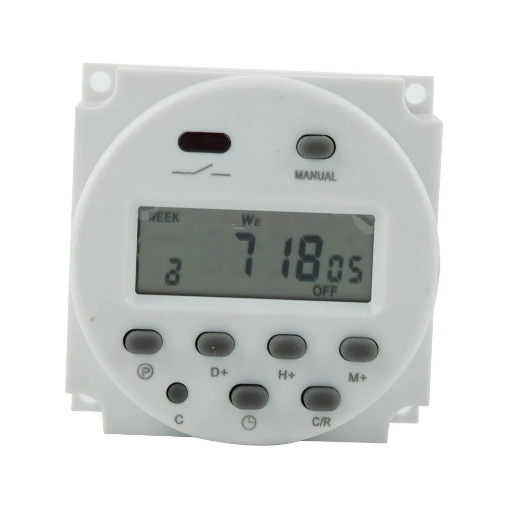 Timer Super Power Down Timer Digital Timers DC/AC 12V 16A LCD Display Programmable Timer Switch Portable Home Kitchen Tools