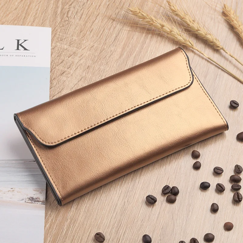 2025 Slim Genuine Leather Women Wallet Female Long Clutch Coin Purses Luxury Design Wallets and Purses Ladies Card Holder Vallet