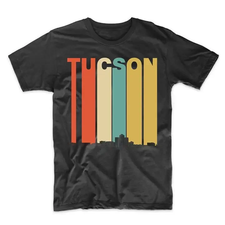 Tucson T Shirt Vintage Retro 1970'S Style Arizona Skyline Az