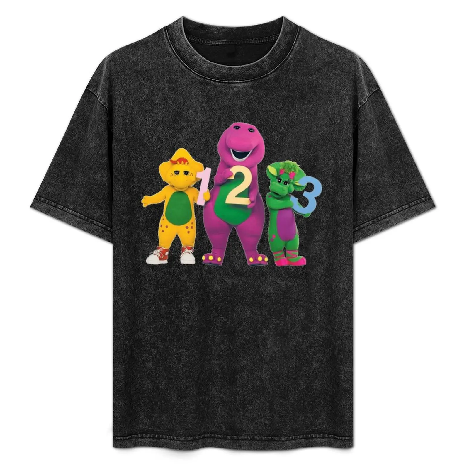 

Barney the dinosaur T-Shirt Daily Wear Plain Short Sleeve Shirt