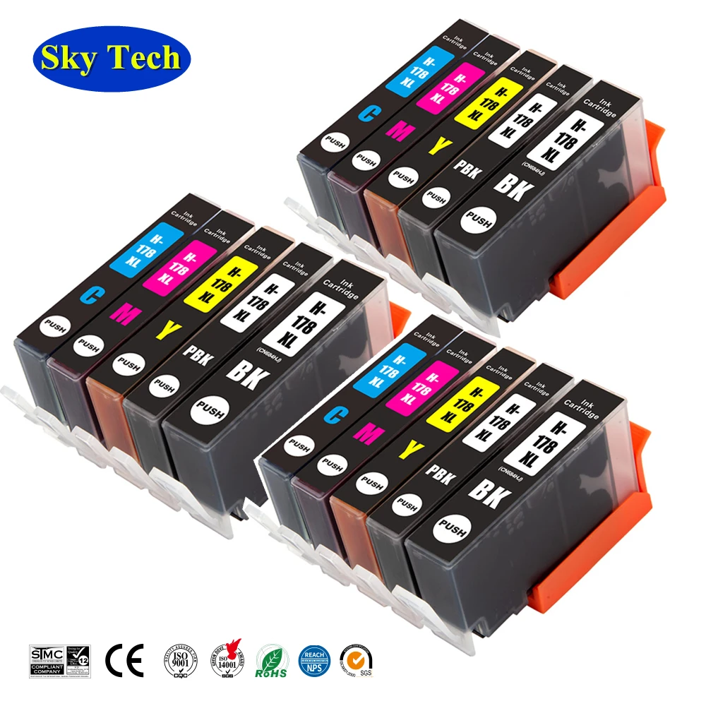 SKY H-178 HP178 XL 178XL Compatible Ink Cartridge For HP C6380 C6300 C5300 C5380 D5460 D5400 D5510 D5520 B109a B110a 3520 4620