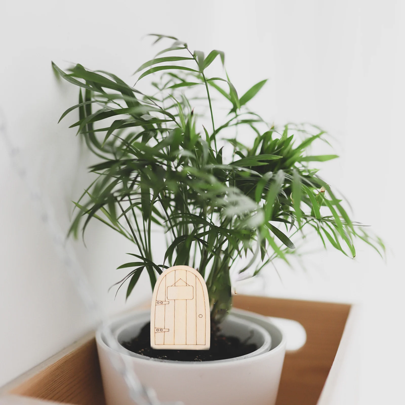 

12Pcs Fairy Doors Miniature Garden Door Kit Wooden Outdoor Accessories Unpainted Fairy House Doors Miniature Garden Accessories