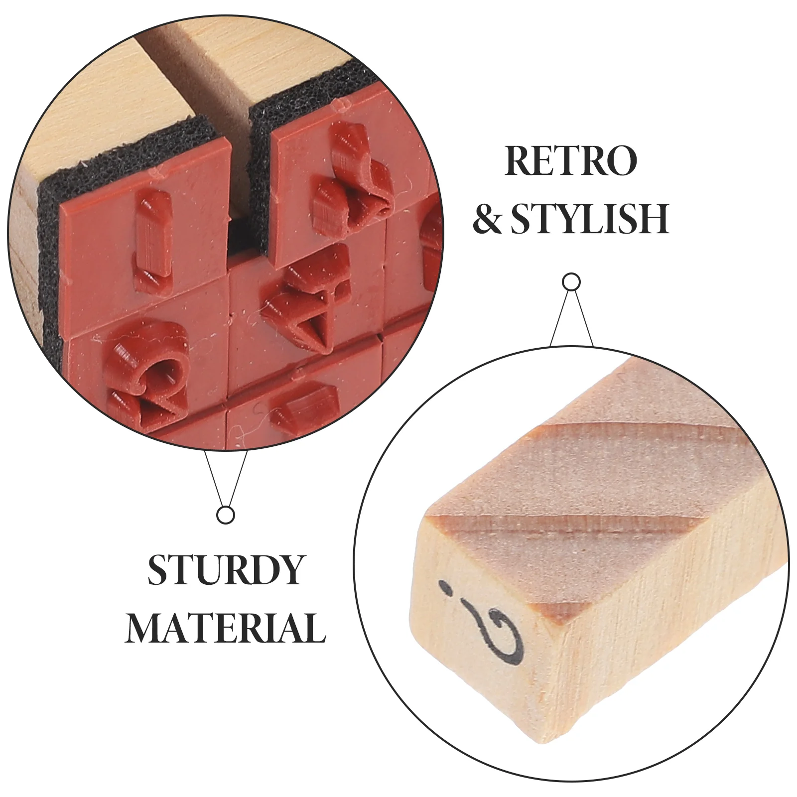 40 шт. буквенно-цифровые штампы для поделок, деревянные принадлежности для скрапбукинга, мини-цифровой алфавит
