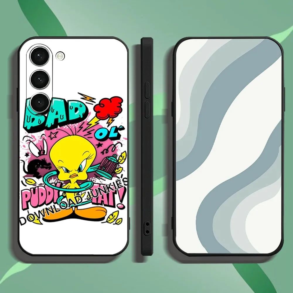 T-tweety B-Bird Caroon cute Phone Case For Samsung Galaxy A52 A12 A51 S21 Edge S22ULTRA S23 S20LITE Plus ultra Black Cover