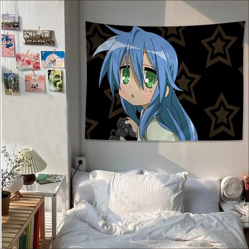 Anime Lucky Star Tapestry Chart Tapestry for Living Room Home Dorm Decor Art Home Decor