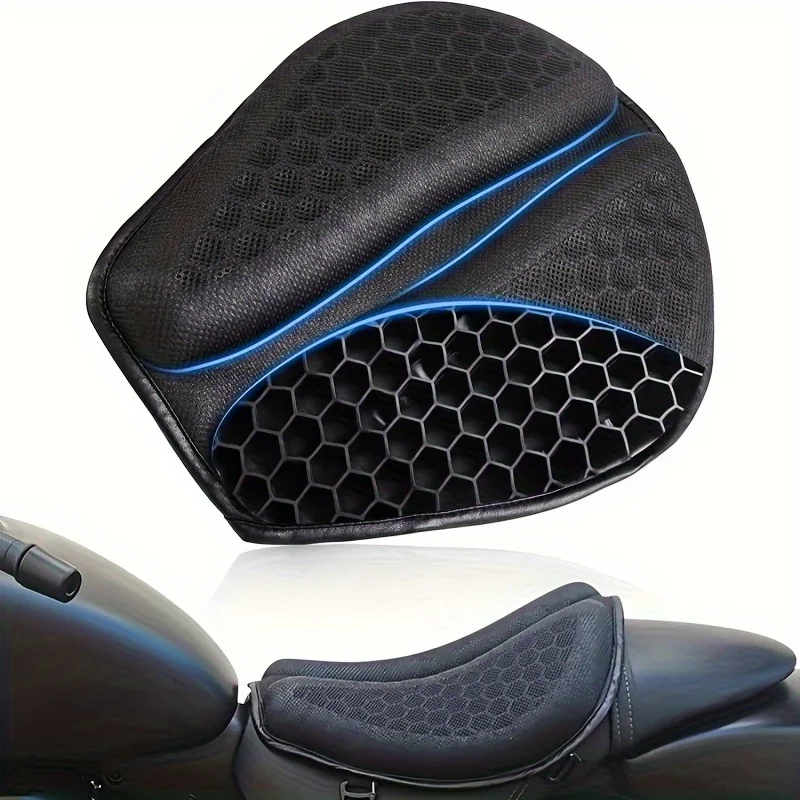 

Universal Motorcycle Gel Seat Cushion with 3D Honeycomb Shock Absorbing & Breathable Design - Petal Shape Ergonomic Cover