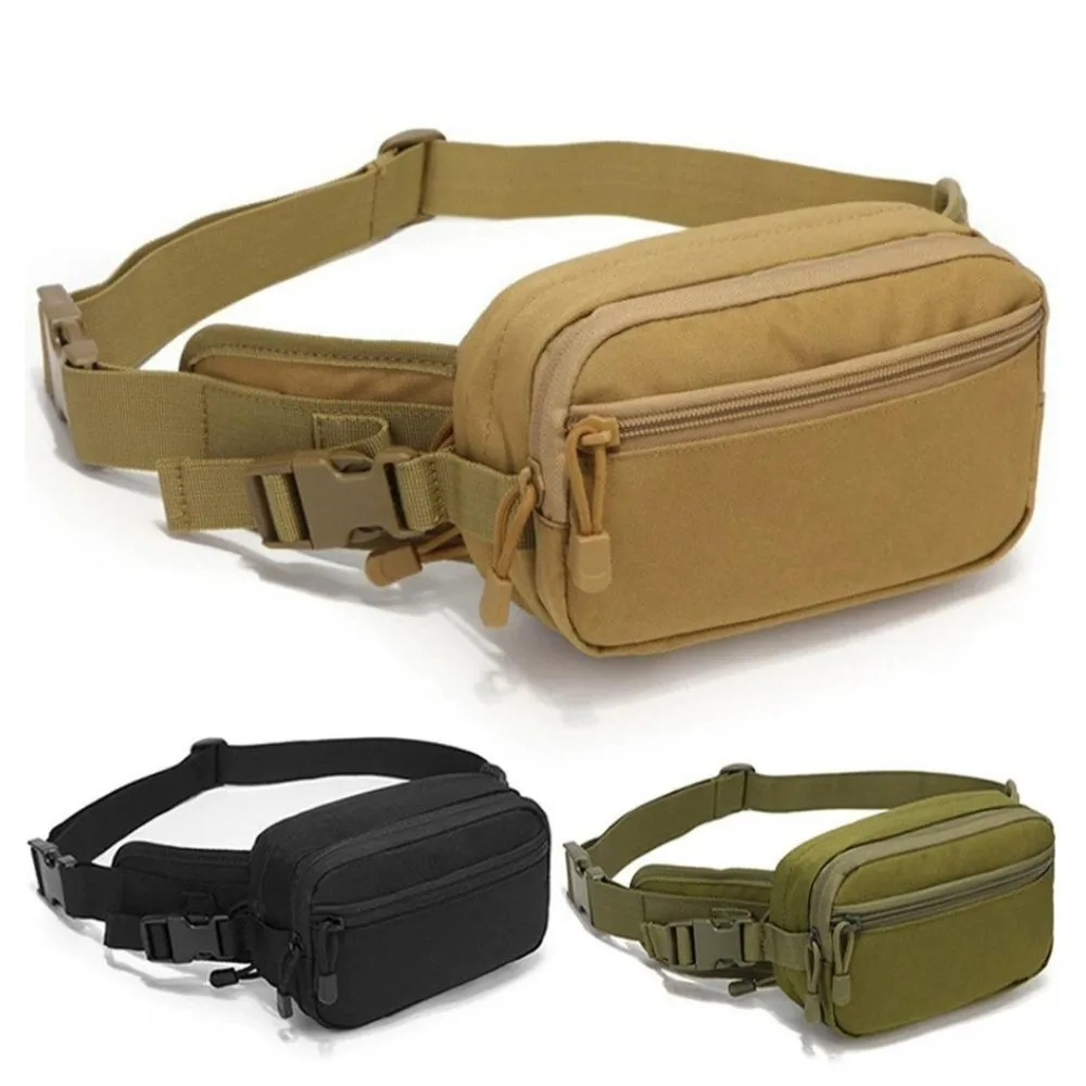 Men Tactical Waterproof Waist Pack Adjustable Belt Hip Bag, Outdoor Climbing Camping Cycling CS Gear Storage Pouch EDC Gear