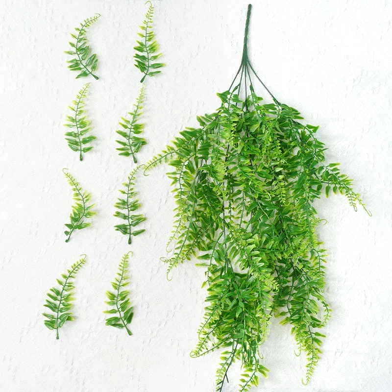 1Pc Plant Persian Fern Leaves Vines Room Home Garden DecorationAccessories Wedding Party Wall Hanging Balcony Decoration