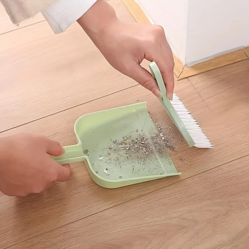 Mini desktop dustpan and brush set - used for household cleaning - sweeping shovel small broom for living room, bedroom, kitchen