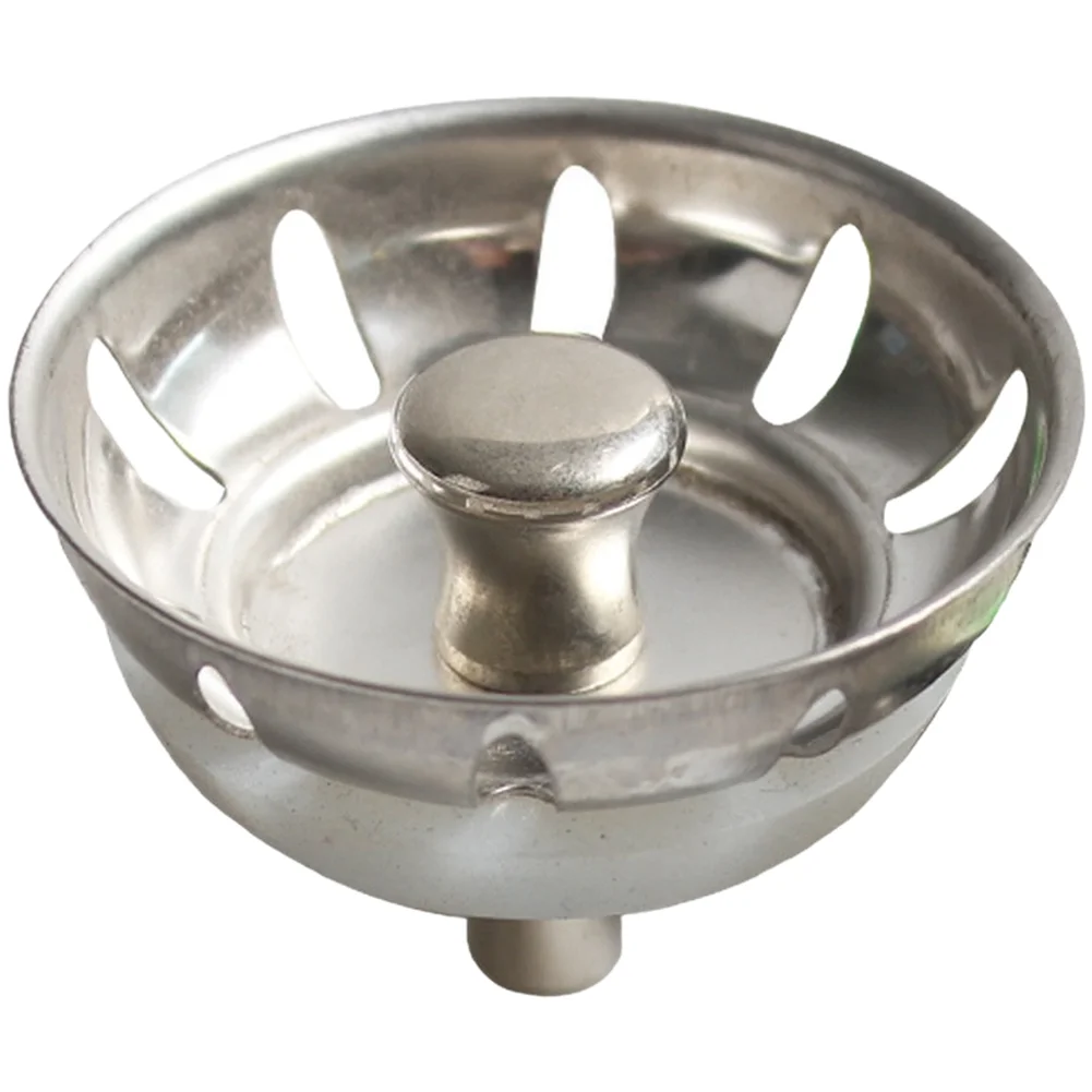 50 mm Edelstahl-Spülbeckenstopfen, Küchenablauf mit Silikondichtung, Ersatz für Regenschirmfilter, rostbeständiges 304-Material