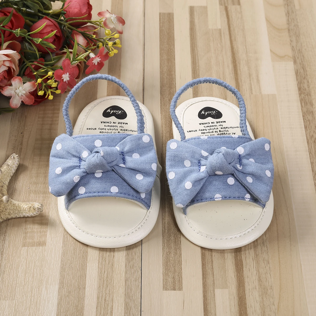 Chaussures d'eau pour bébés garçons et filles de 0 à 18 mois, sandales d'été à rayures avec nœud papillon