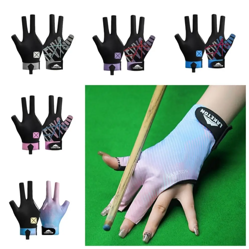 Drei Finger linke Hand Billard handschuhe linke Hand leichte Snooker handschuh Unisex verschleiß feste Billard Trainings handschuhe