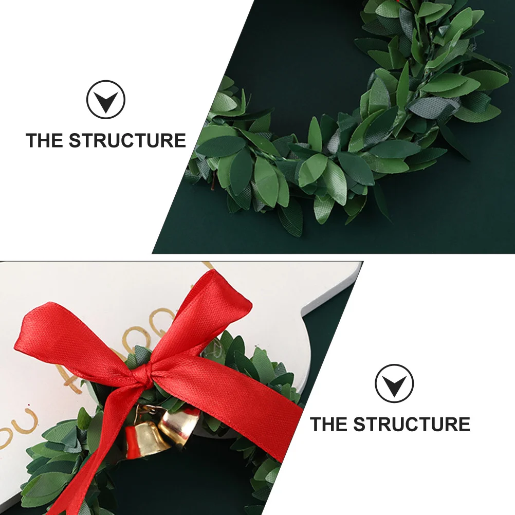 

6pcs Mini Wreath Christmas Hanging Decor Holiday Party Home Wall Indoor Outdoor Festival Garland Artificial Floral Decoration
