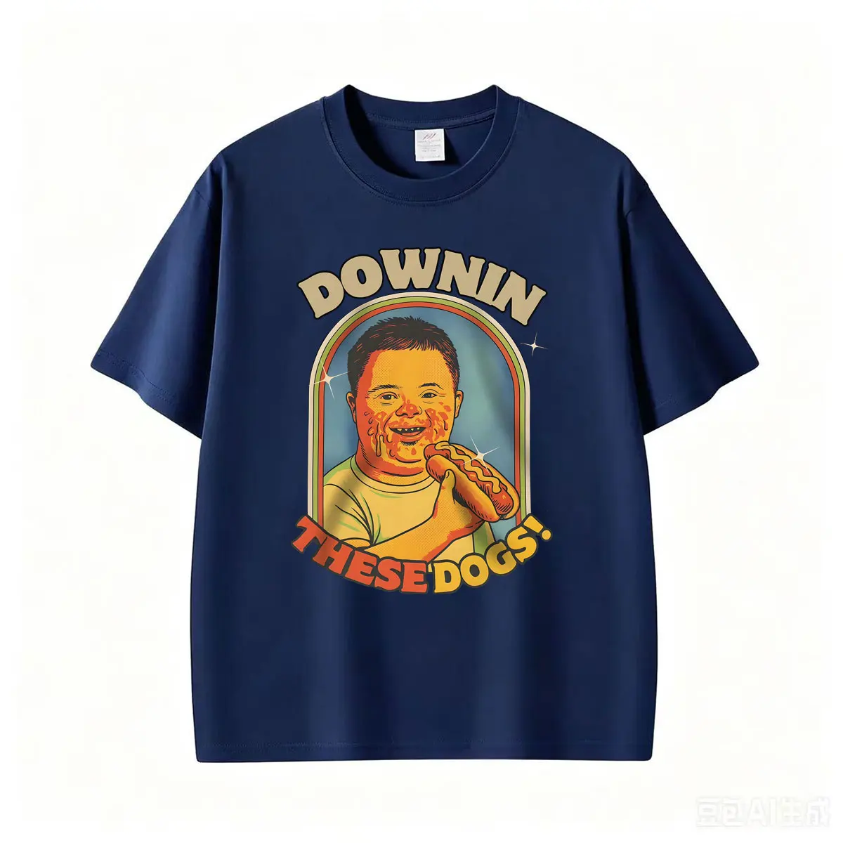 Downin These Dogs Funny Hot Dog Meme Graphic Tee Shirt Men Women Fashion Humor Oversized T-shirt Summer Tops 100% Cotton T Shirt