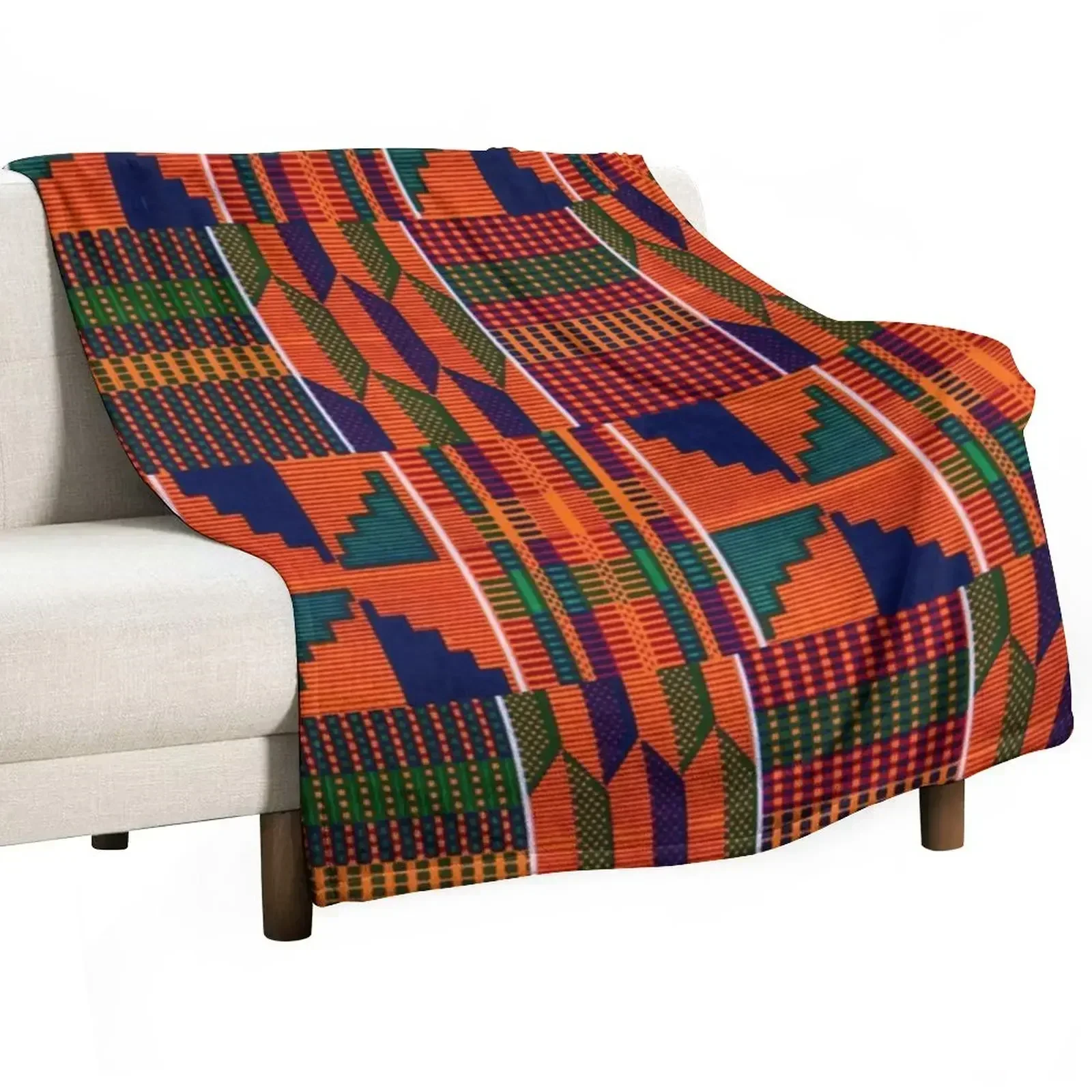 Kente Throw Blanket Decorative Sofas Softest Sleeping Bag Bed Multi-Purpose Comforter Blankets