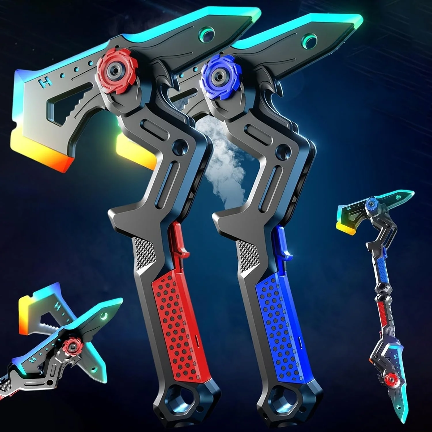 Bright Sword Axe Multi-Color Flash LED Light Streamer Cosplay Sword Toy Outdoor Toy for Party Family Interactive Toy Gifts