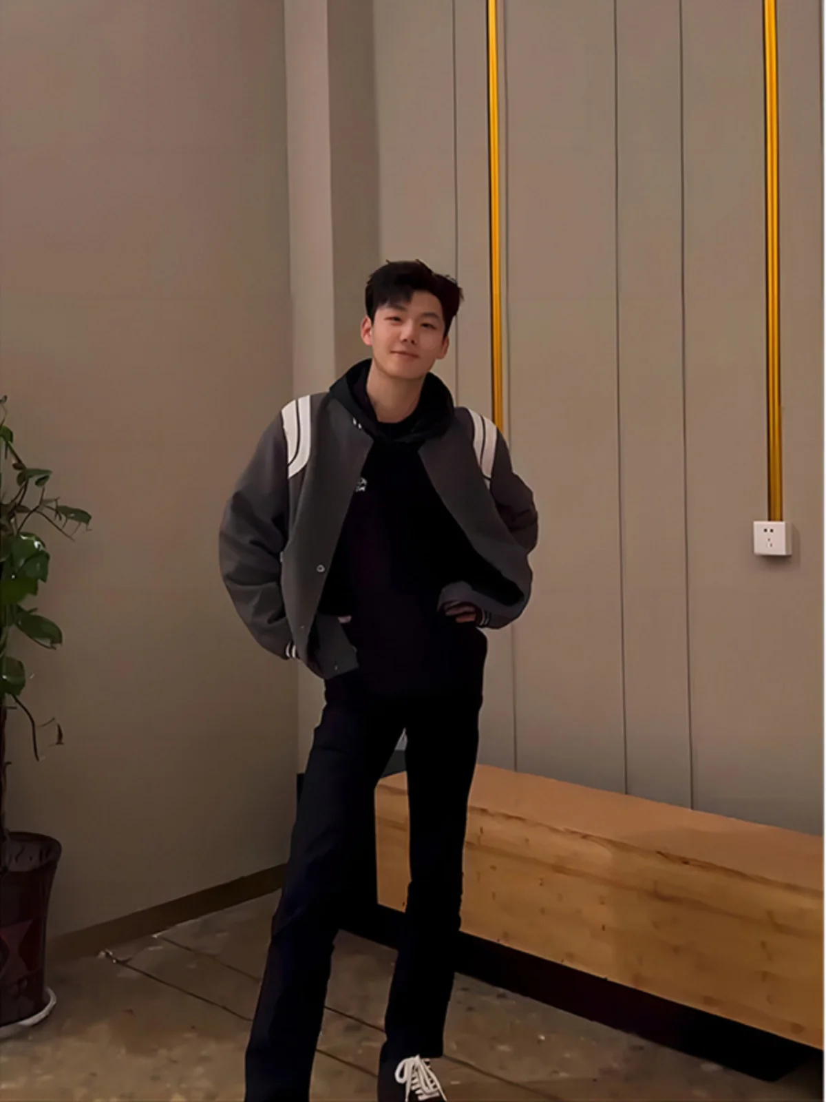 

American High Street Men's Winter Fce Lined Slim Fit Jeans Cleanfit Tall Micro Flared Pants Straight Tube Long Trousers