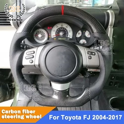 Real Carbon Fiber Steering Wheel For Toyota FJ Cruiser 2007 2009 2010 2011 2013 2016 2017 2018 2019 2020 Car Accessories Red