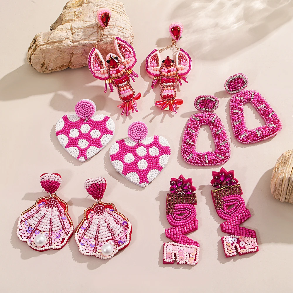 AENSOA اليدوية مطرز اللؤلؤ مطعمة المرأة القرط سوبر فلاش الماس مرصع الزركون نصف كروية ثلاثي الأبعاد مجوهرات #2