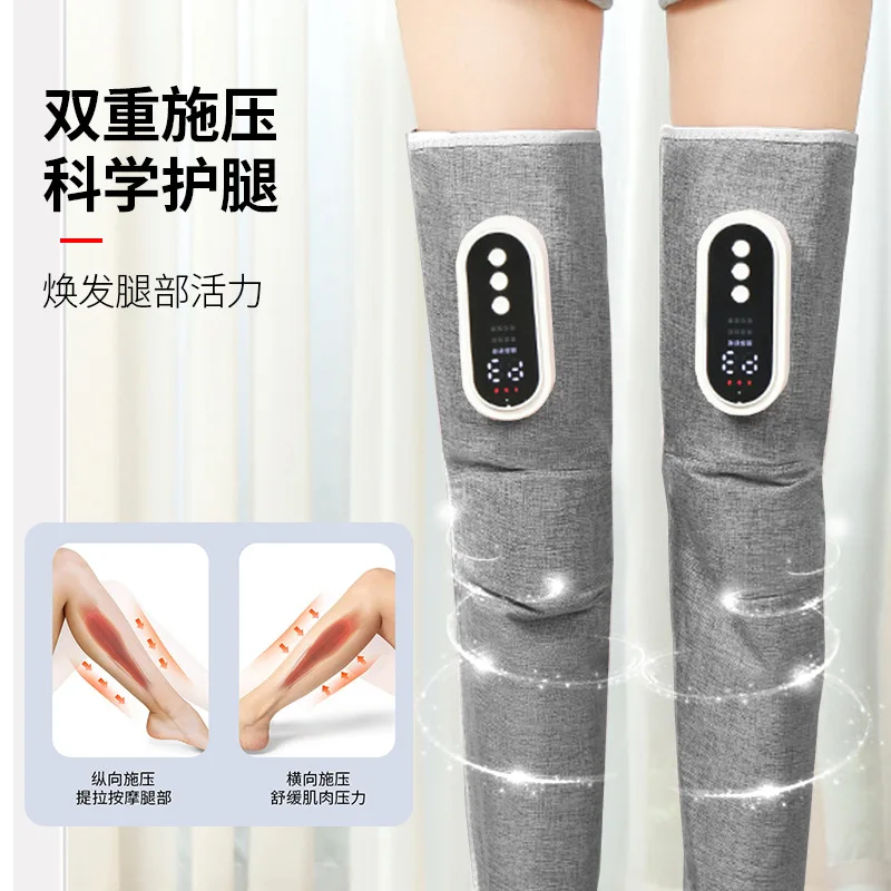 Leg Massager Electric Air Compression Therapy Boots for Circulation Wireless Heated Knee Massager for Pain Relief