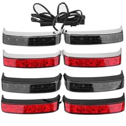 오토바이 LED 새들백 브레이크 러닝 수하물 방향 지시등, 할리 투어링 일렉트라 스트리트 글라이드용 브레이크 후미등 램프
