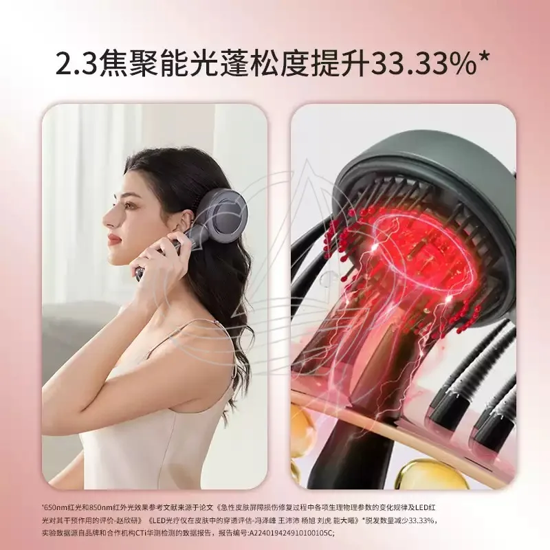 EMS Scalp Massage Comb with Red Light, Hair Serum Applicator for Hair Care & Growth