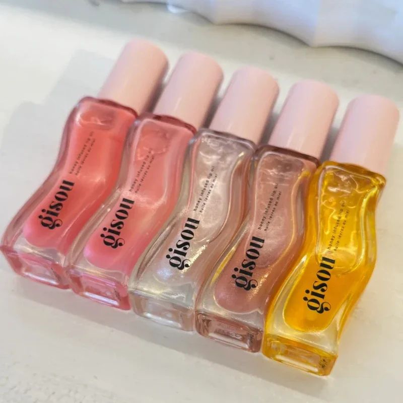 Gisou Cereja Melancia Bálsamo Labial Hidratante Cuidados dos Lábios Benetitnt Lábios Plumping Mel Nutre Profundamente e Hidrata o Cabelo