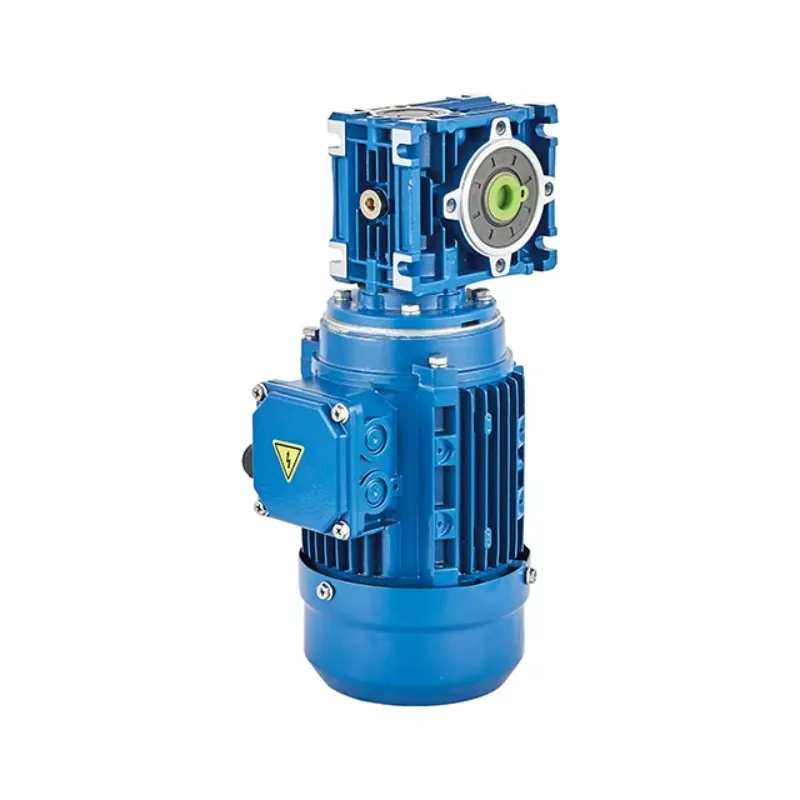 Three Phase 0.25kw Frame 71 Aluminum House Asynchronous Electric Motor with Worm Reducer NMRV040 71B5/B14 IEC Input Flange