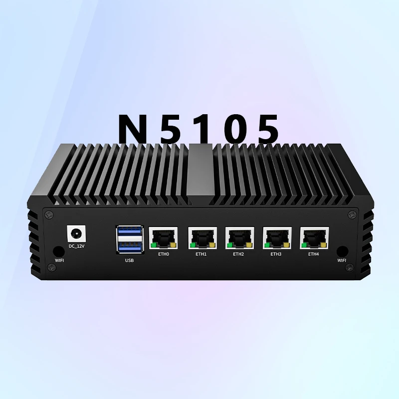 G47 5 منافذ G47 N5105 Barebone Pfsense 4G 5 I226 2.5GBE NICs Lan 2 RS232 RS485 المسلسل POE Linux Centos Mini PC جدار الحماية