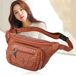 New Fanny pack vintage Female Belt Bag Luxury Women Shoulder Crossbody Bags Fashion Soft leather Chest packs Designer Waist Bags