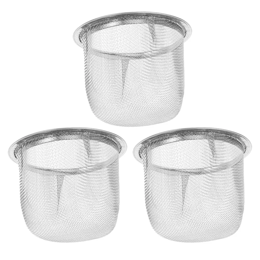 

3Pcs Teapot Strainer Insert Stainless Steel Tea Leaf Filter Loose Tea Brewing Steeping Fine Mesh Infuser Teapot Strainer Insert
