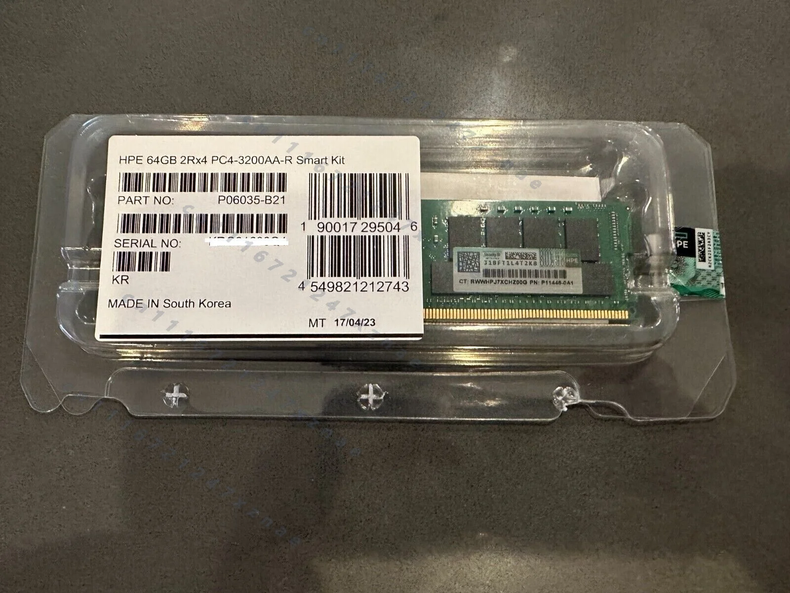 Fast Shipping, Dual Rank Smart Memory Module, HPE P06035-B21 64GB DDR4 3200MHz