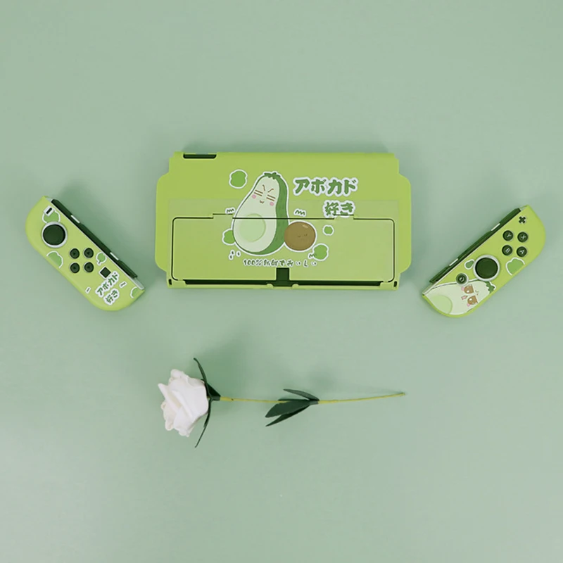 Słodki miś królik kreskówkowy przełącznik OLED powłoka ochronna miękkie etui TPU na przełącznik Nintendo OLED NS Joy-Con futerał na kontroler