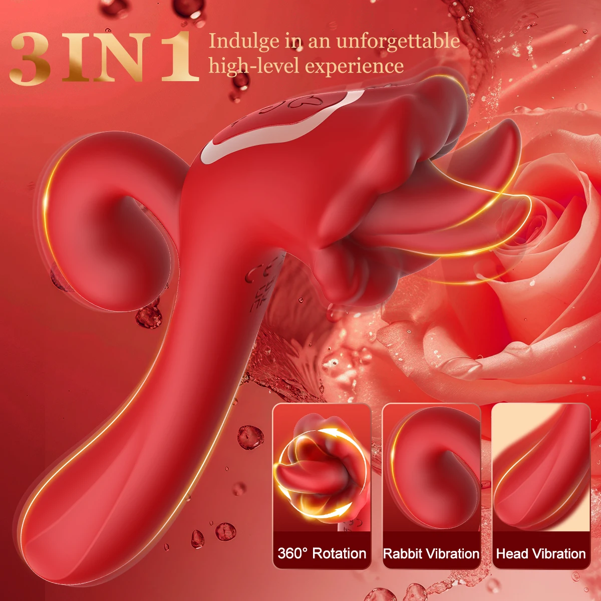 Tongue Licking G Spot Vagina Vibrator  3 IN 1 Vibrating Nipple Clitoris Stimulator Vagina Massager Sex Toys Adult for Women