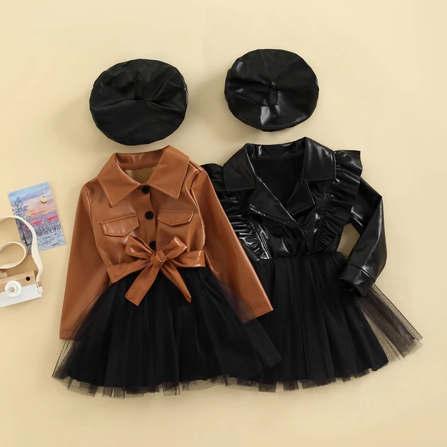 Leather Jacket Baby Girl Dress Leather Jacket Dress Girl Kid Infant Baby Girls Aliexpress