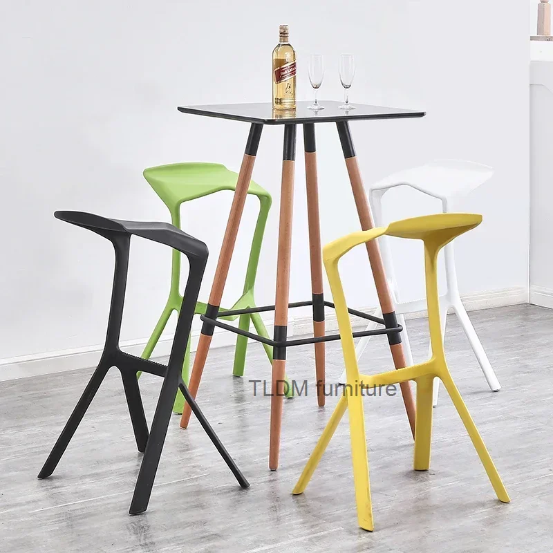 Designer Kitchen Plastic Bar Chair Nordic Vanity Library Computer Bar Stools Gaming Party Sgabello Cucina Living Room Furniture