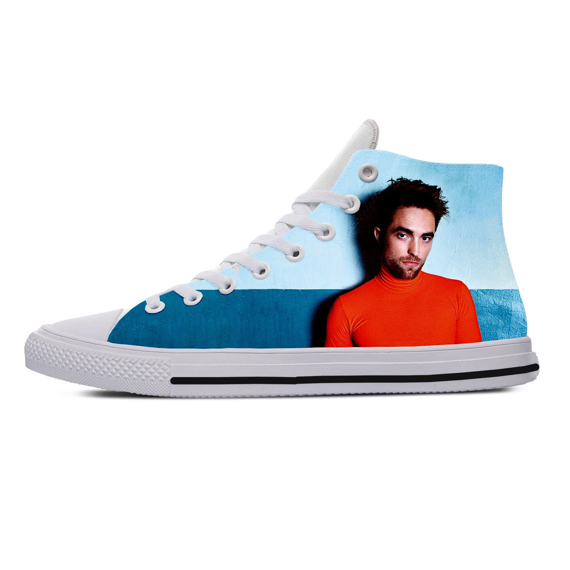 Hot Cool Fashion Robert Pattinson High Sneakers Men Women High Quality Handiness Casual Shoes High Top Lightweight Board Shoes