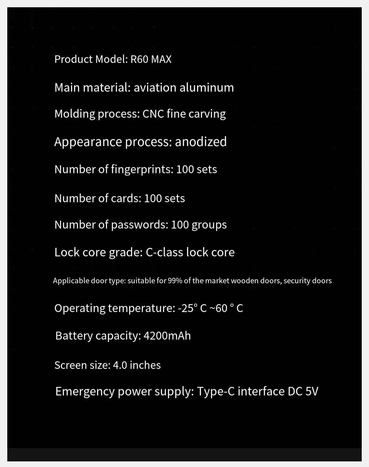 Automatic Smart Lock For Wood And Steel Doors Long-Range Control Via APP/WiFi Fingerprint & Key Card Access Competitive Price